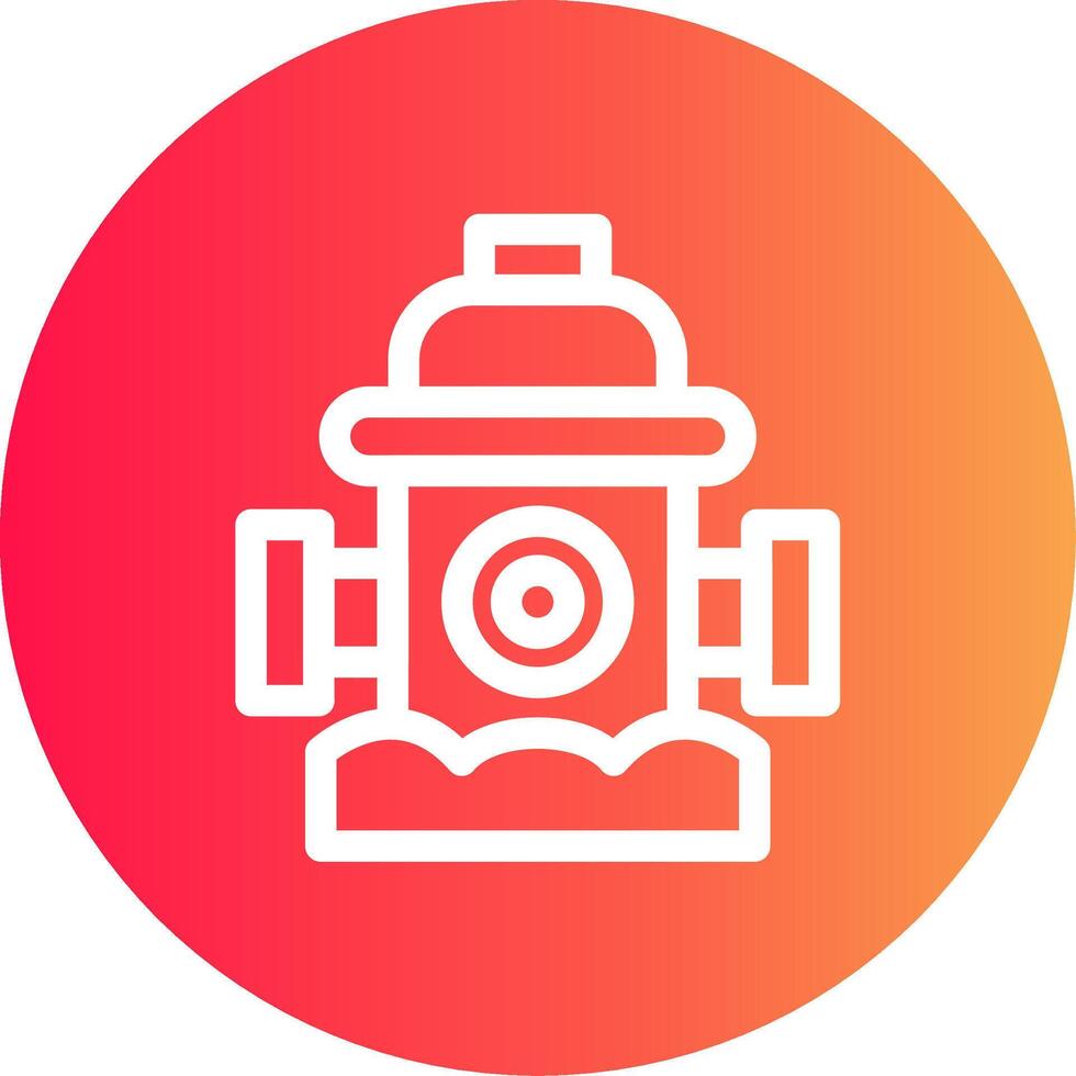 Fire Hydrant Creative Icon Design vector