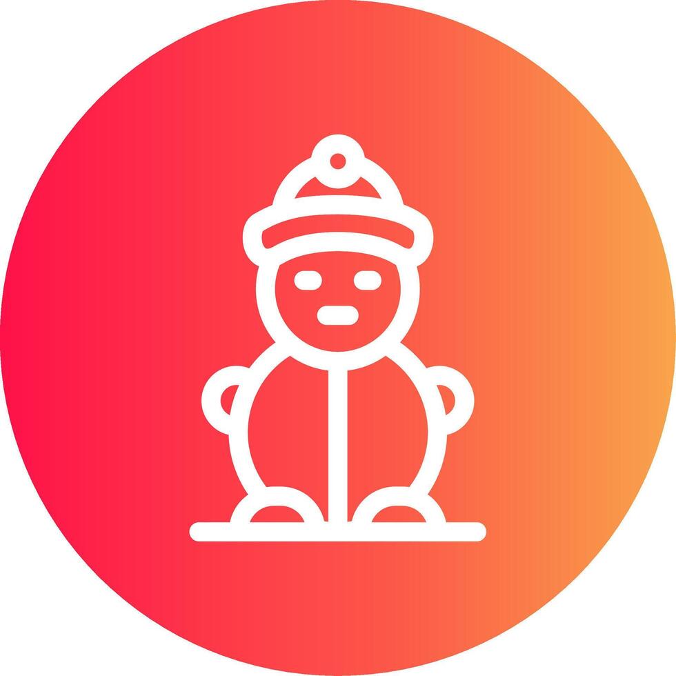 Snowman Creative Icon Design vector
