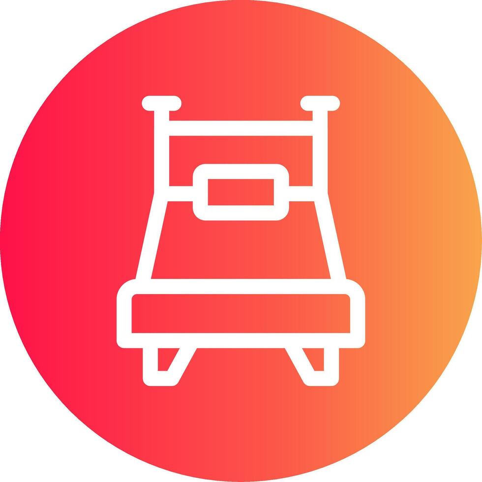 Single Bed Creative Icon Design vector