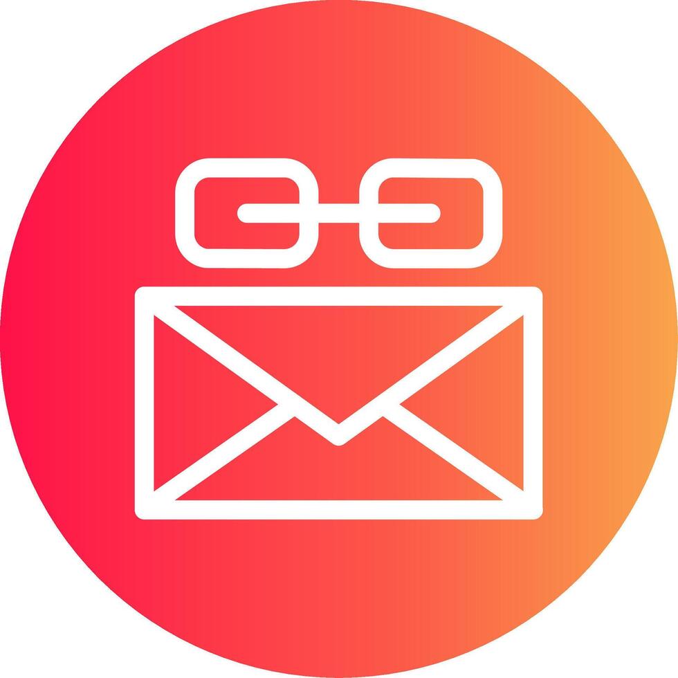 diseño de icono creativo de enlace de correo electrónico vector