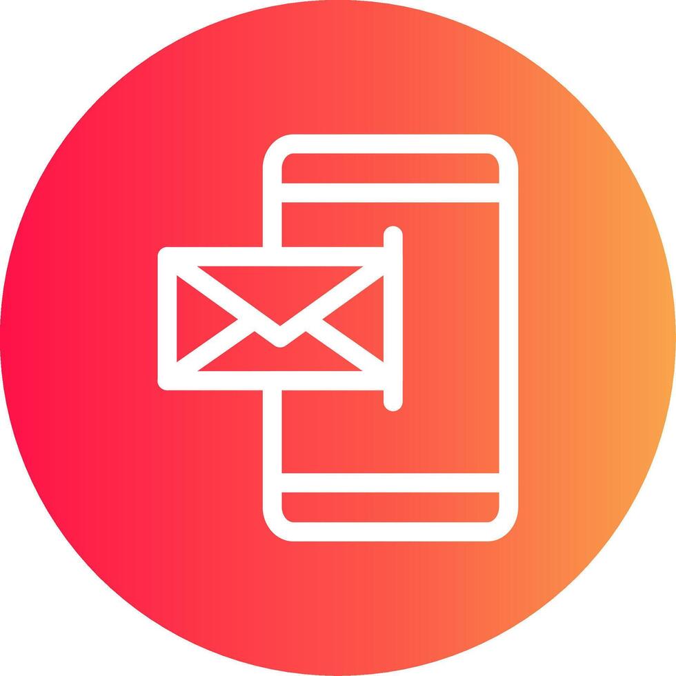 Mobile Email Creative Icon Design vector