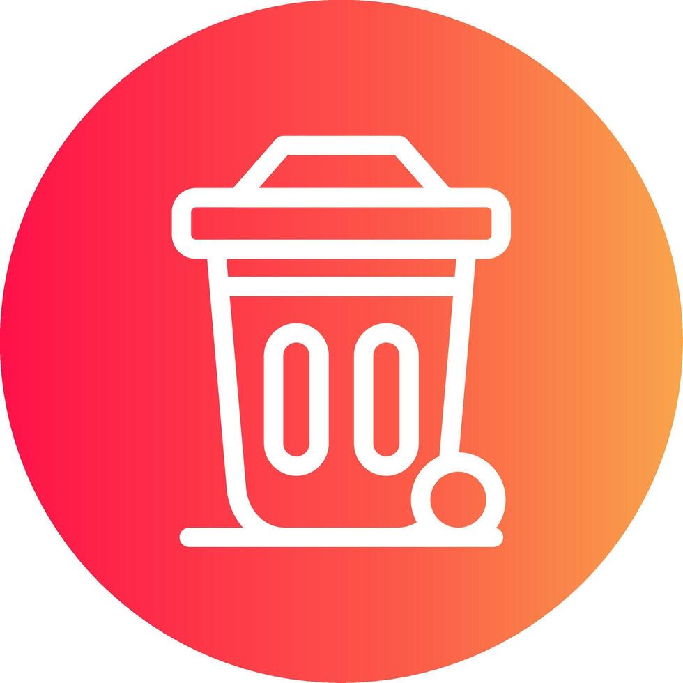 Dustbin Creative Icon Design vector