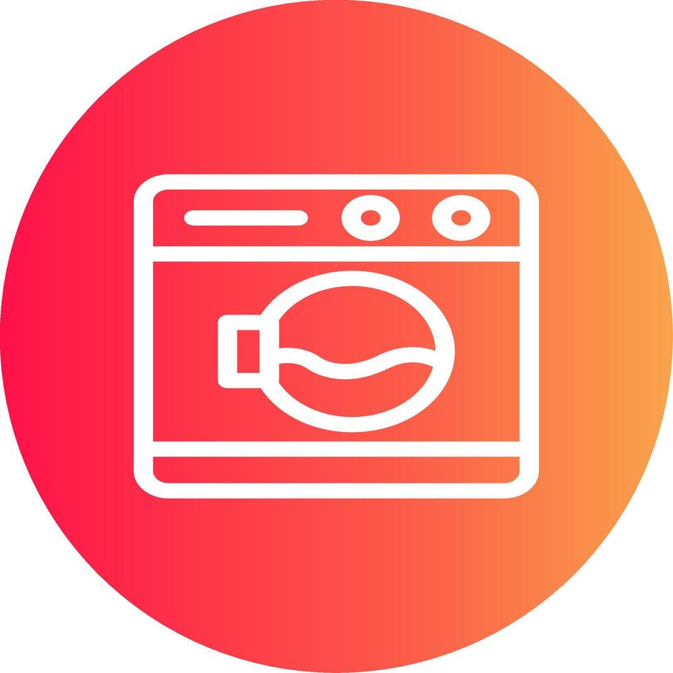 Washing Machine Creative Icon Design vector