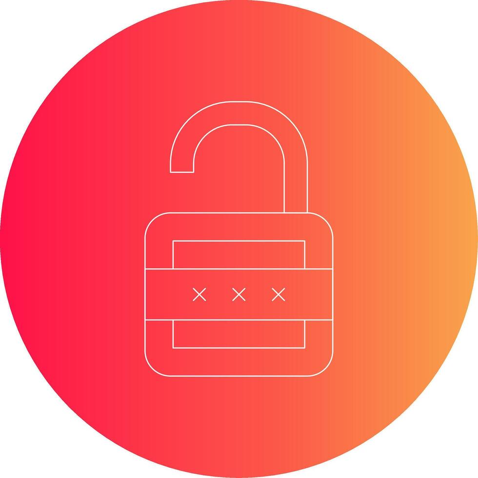 Lock Open Creative Icon Design vector