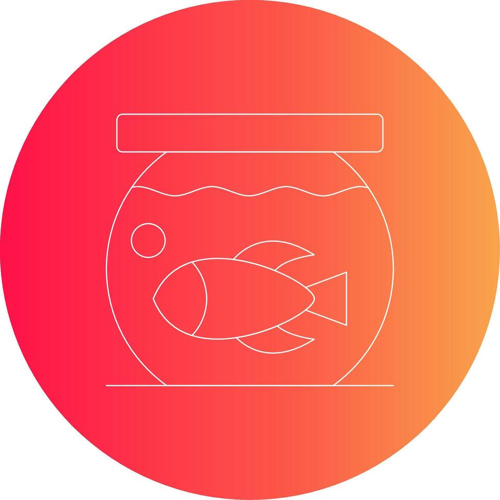 Fish Bowl Creative Icon Design vector