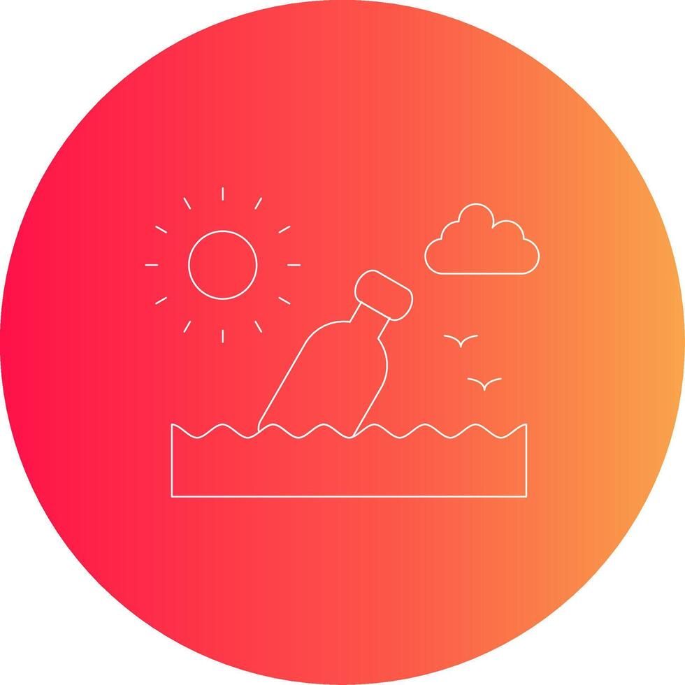 Message In A Bottle Creative Icon Design vector