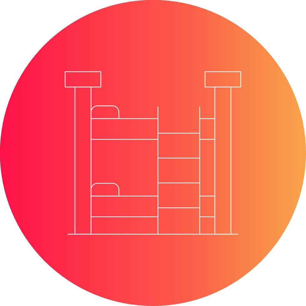 Bunk Bed Creative Icon Design vector