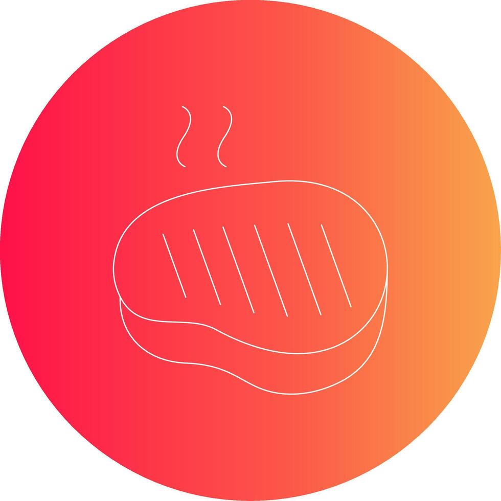 bistec diseño de icono creativo vector