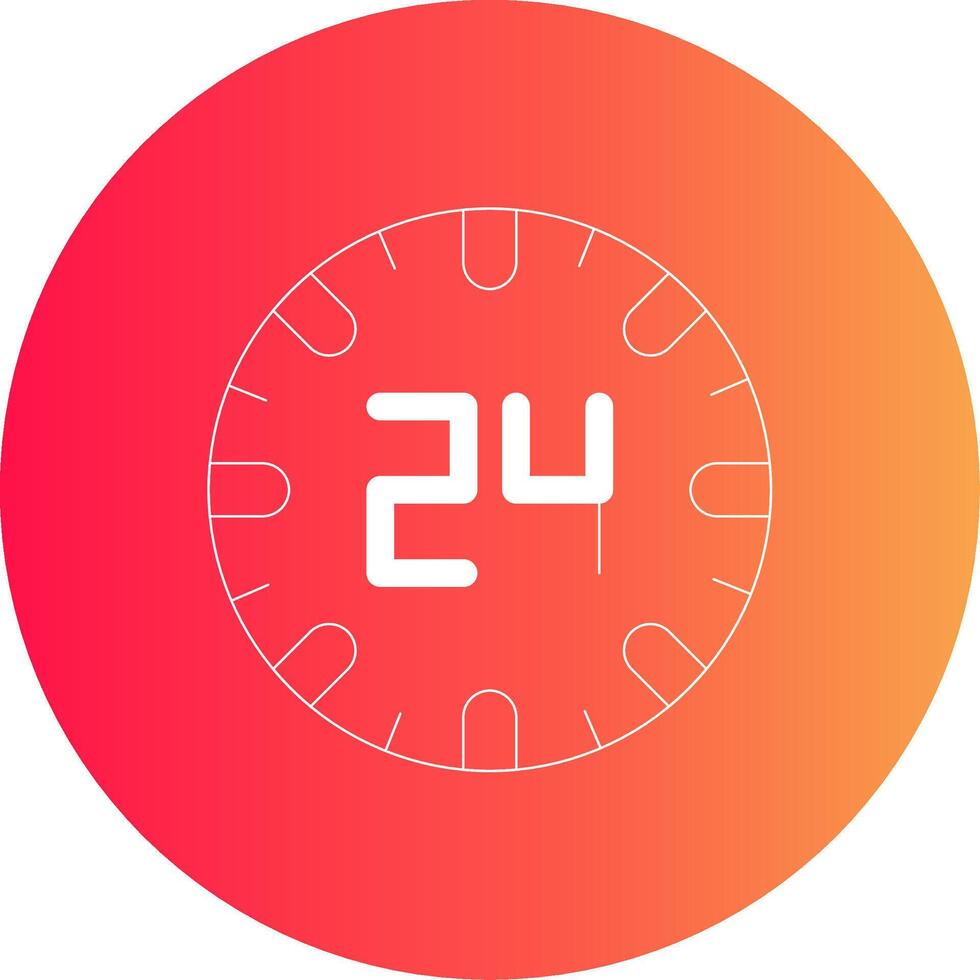 24 Hours Creative Icon Design vector