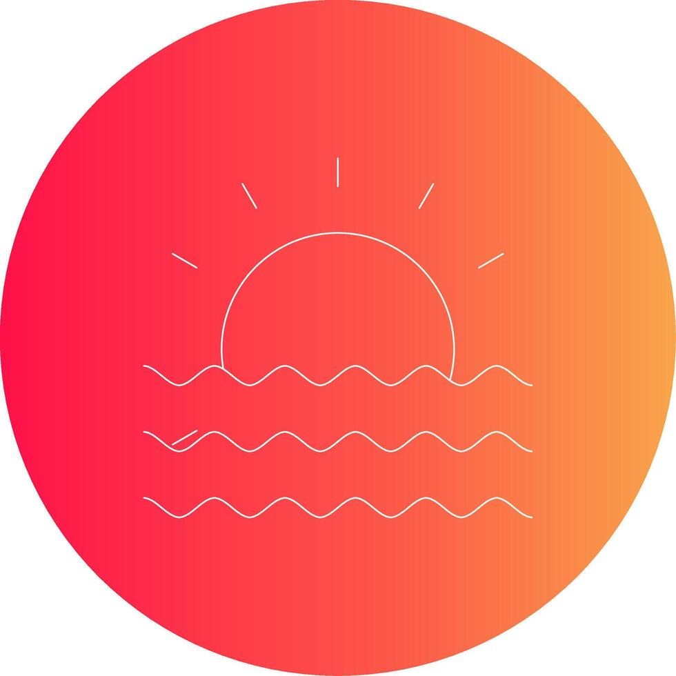 Sunset Creative Icon Design vector