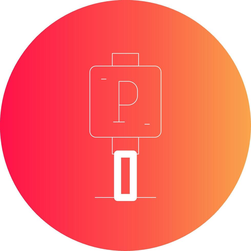 Parking Sign Creative Icon Design vector