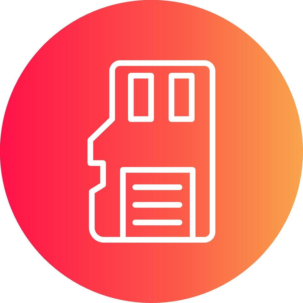 Sd Card Creative Icon Design vector