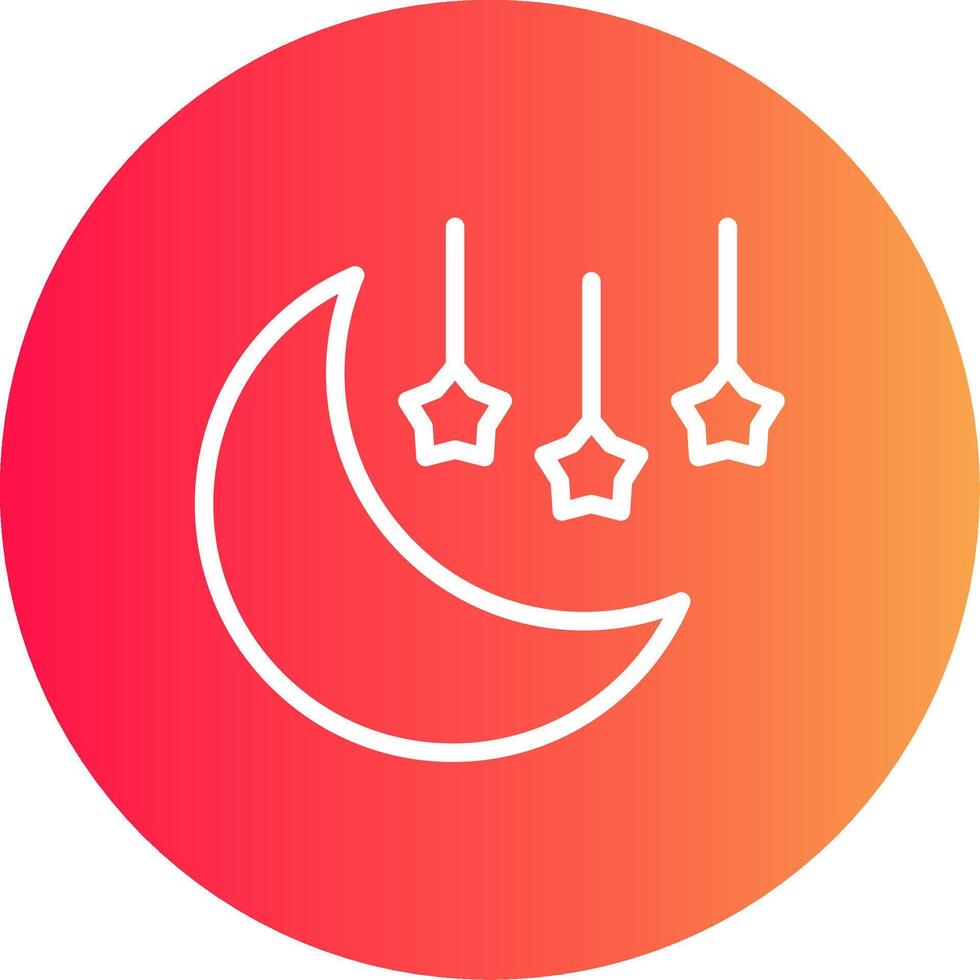 Moon And Stars Creative Icon Design vector