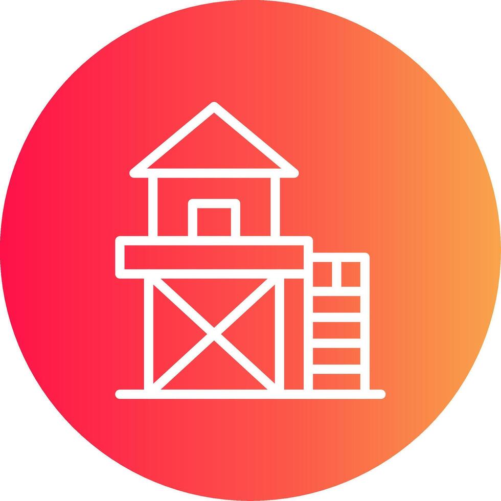 diseño de icono creativo de torre de salvavidas vector