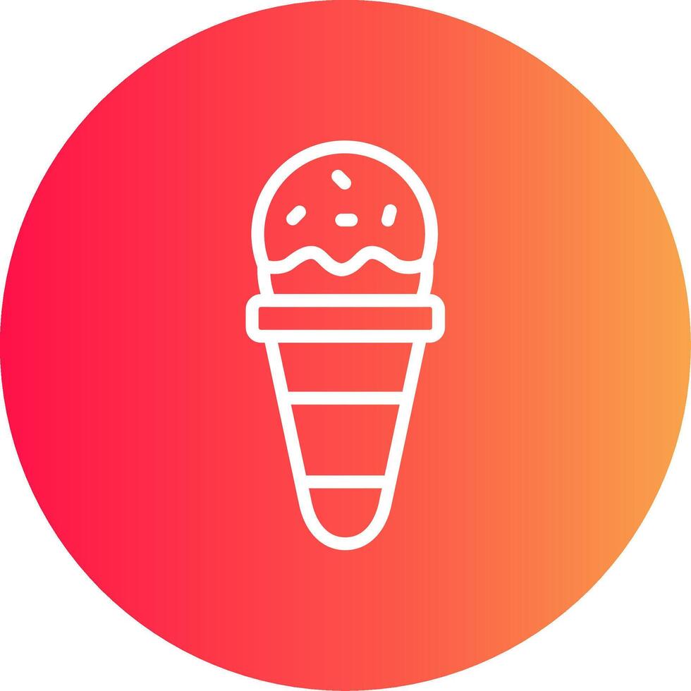 Ice Cream Cone Creative Icon Design vector