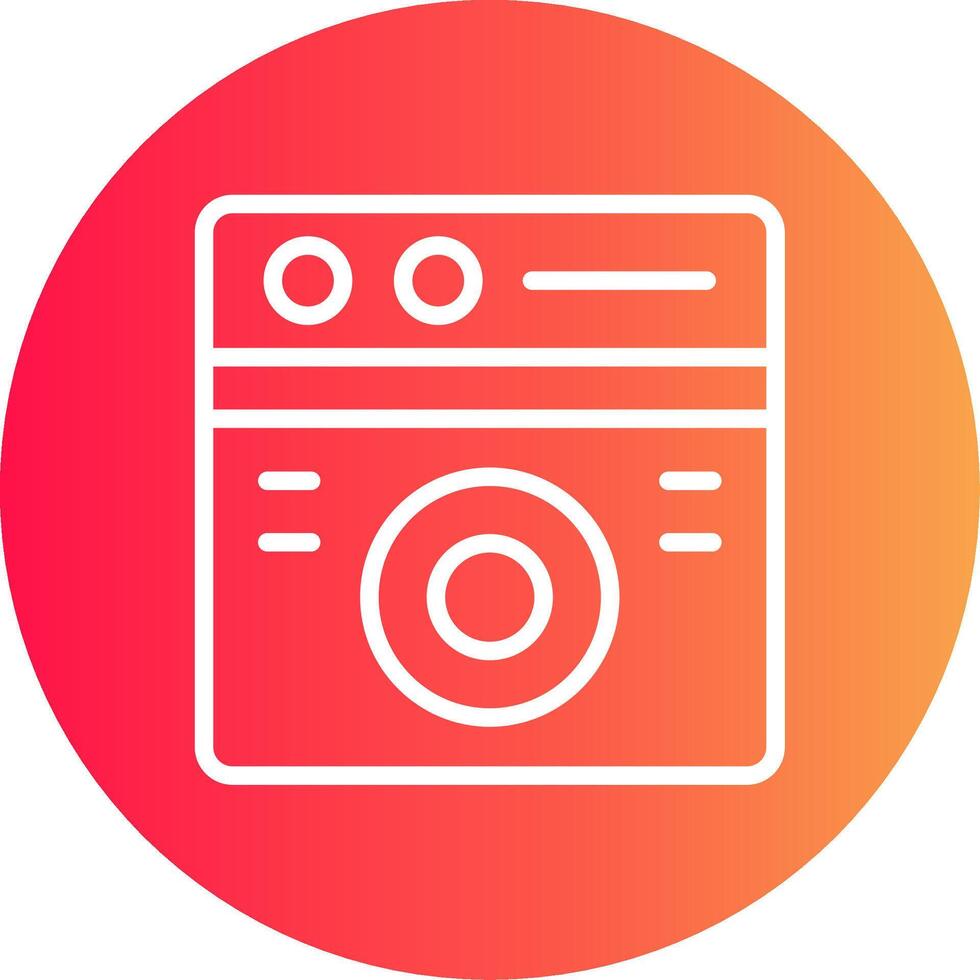 Washing Machine Creative Icon Design vector