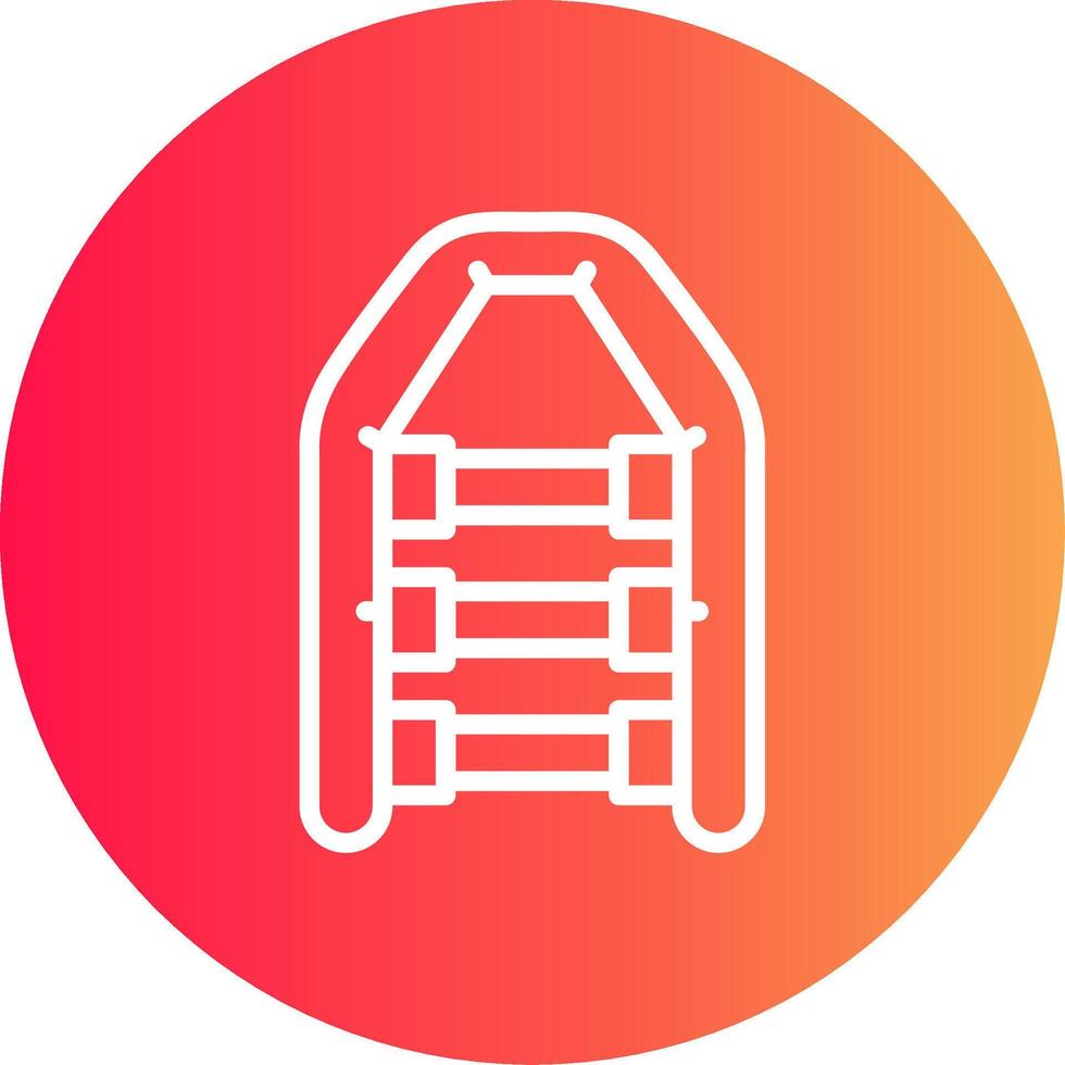 Inflatable Boat Creative Icon Design vector