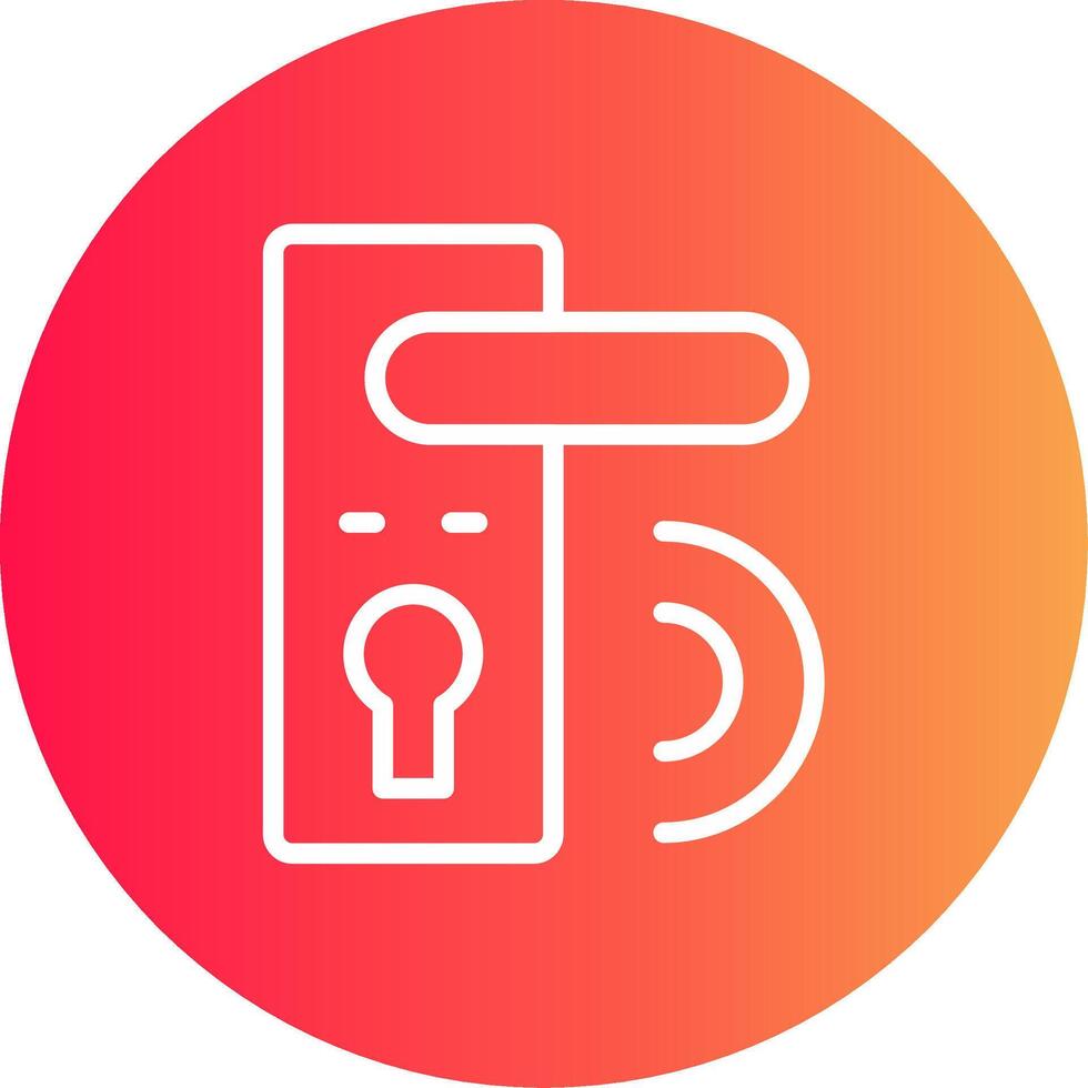 Door Lock Creative Icon Design vector