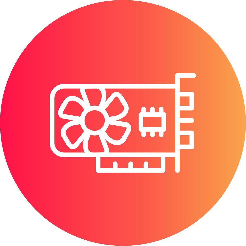 Graphic Card Creative Icon Design vector