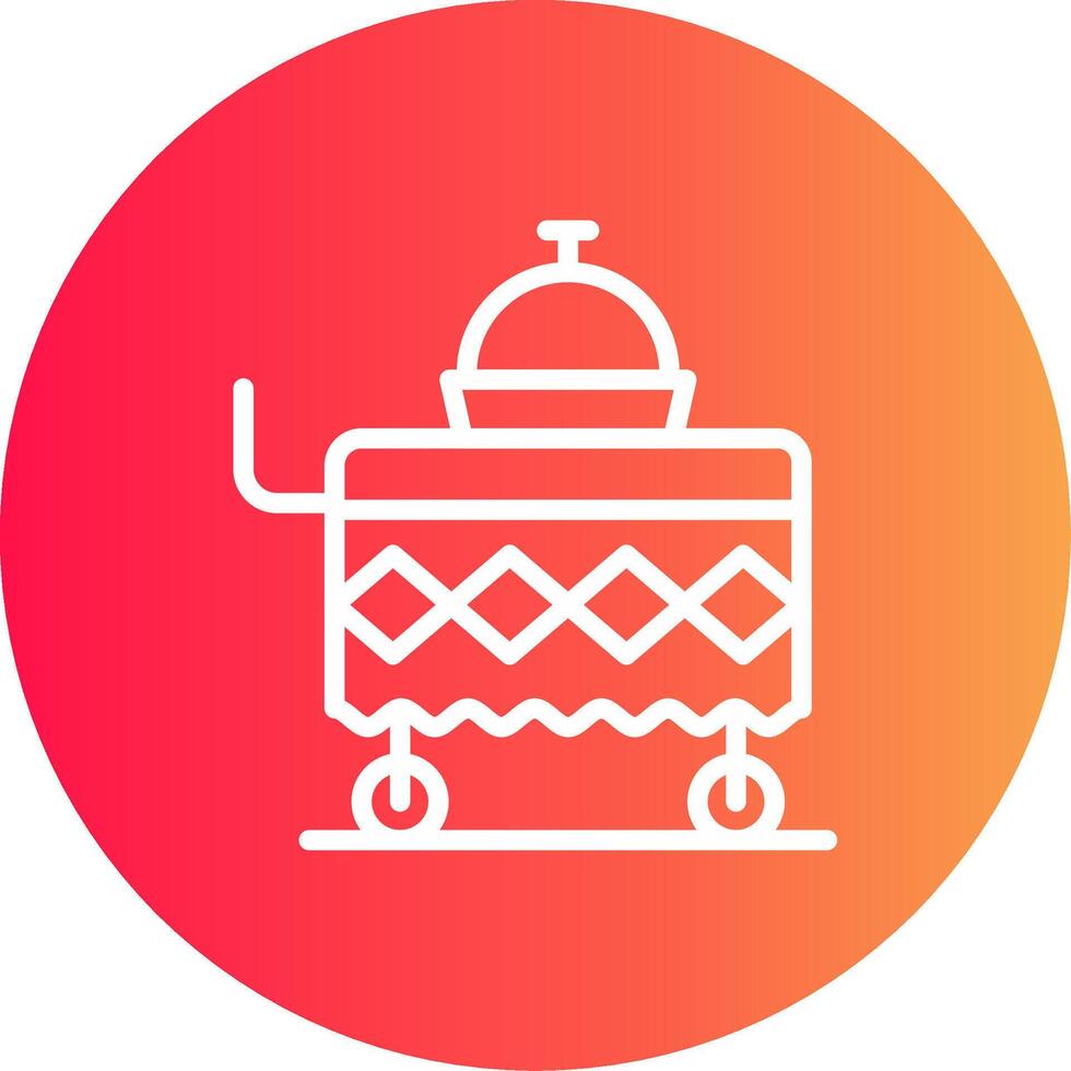 Food Cart Creative Icon Design vector