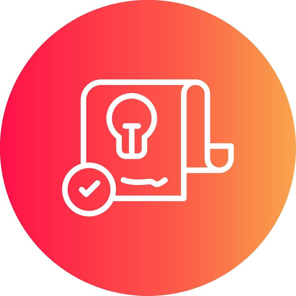 Patent Creative Icon Design vector