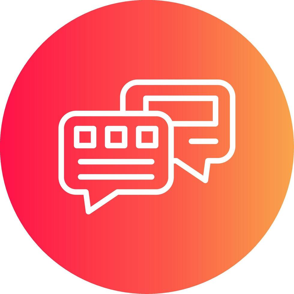 Chat Bubble Creative Icon Design vector