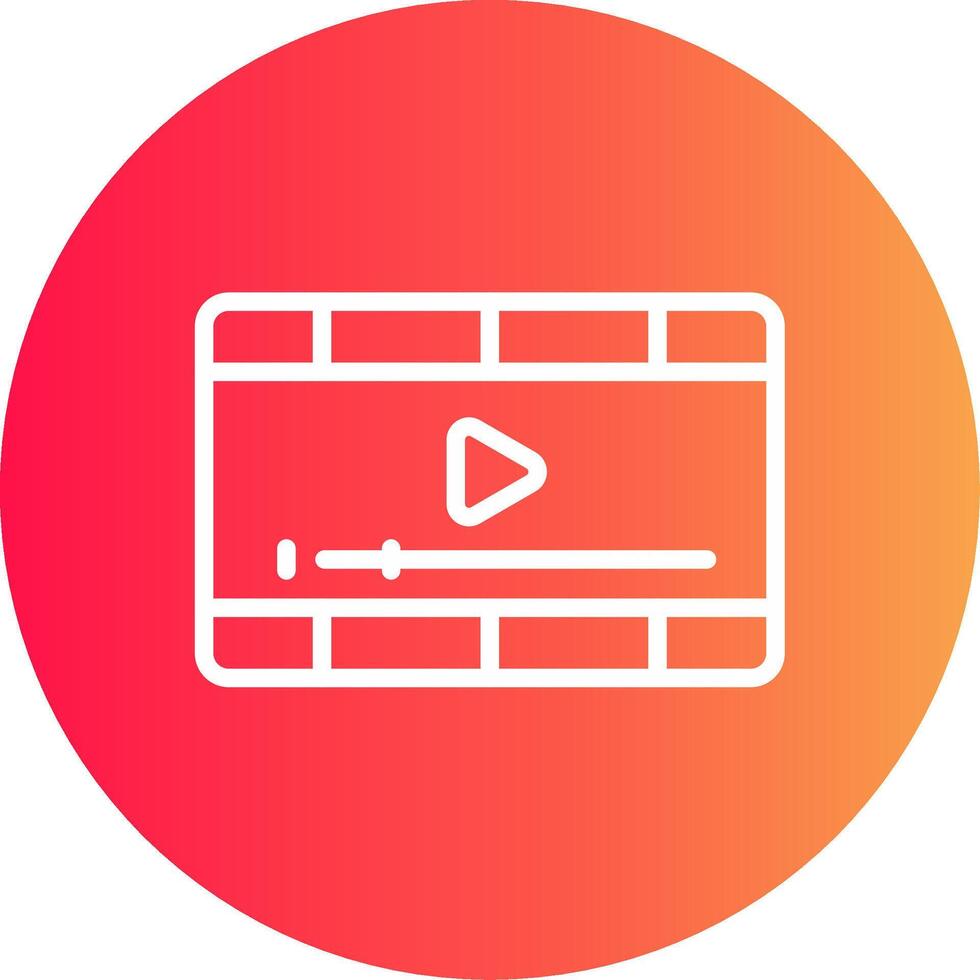 Video Player Creative Icon Design vector