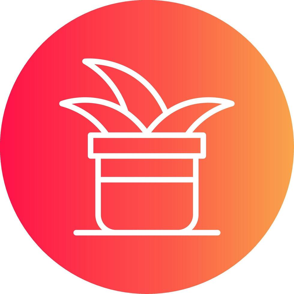 Plant Pot Creative Icon Design vector