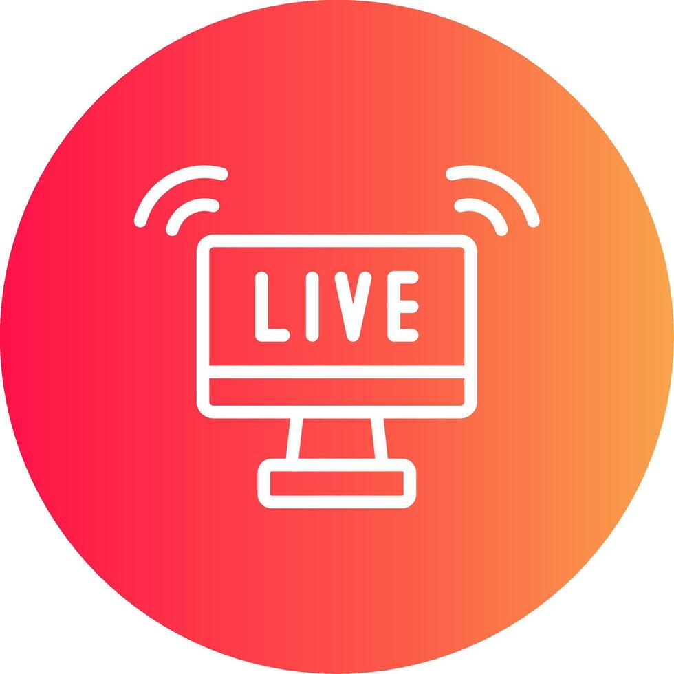 Live Streaming Creative Icon Design vector