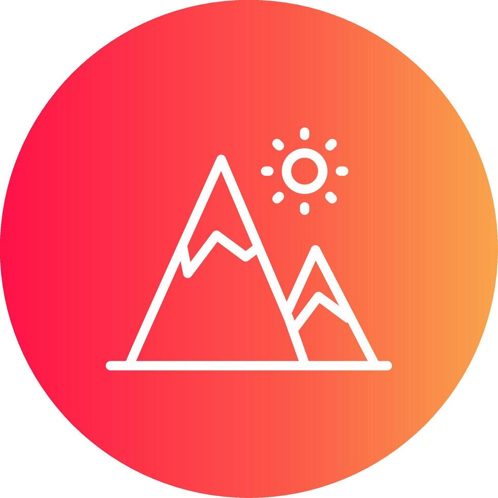 diseño de icono creativo de montaña vector