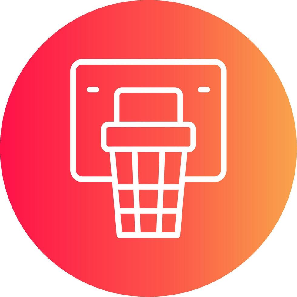 Basketball Hoop Creative Icon Design vector