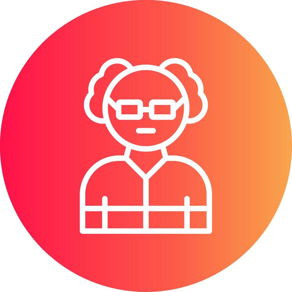 profesor de diseño de iconos creativos vector