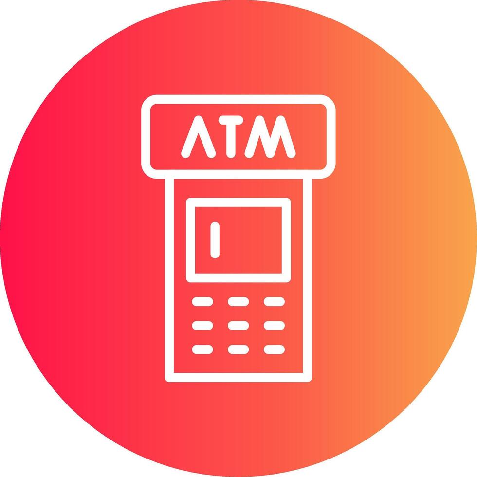 ATM Machine Creative Icon Design vector