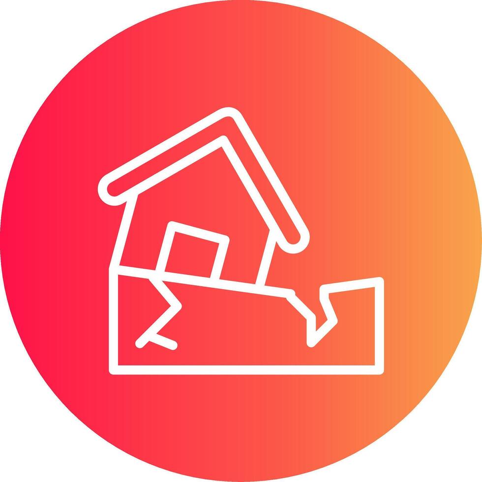 diseño de icono creativo de terremoto vector