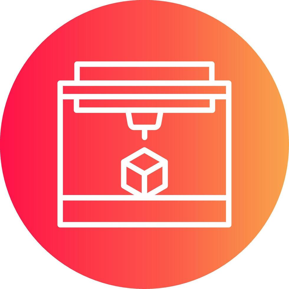 3D Printing Creative Icon Design vector