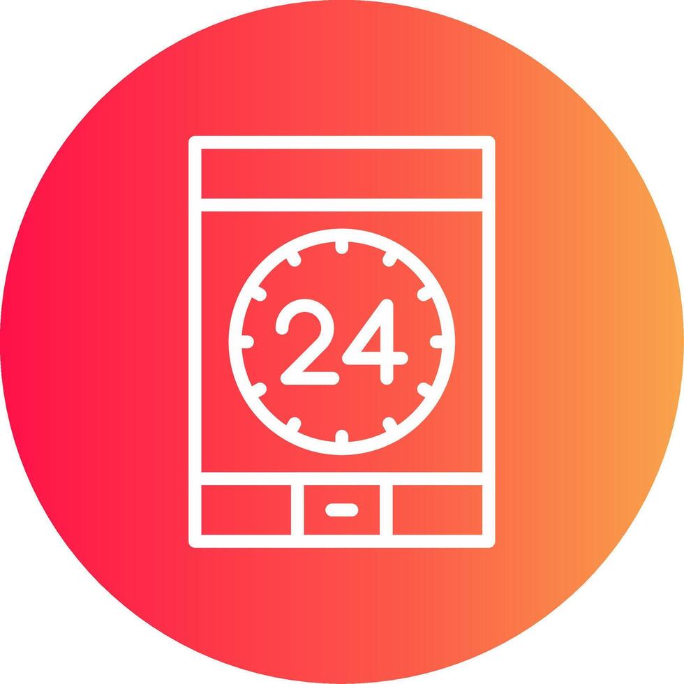 24 Hour Service Creative Icon Design vector