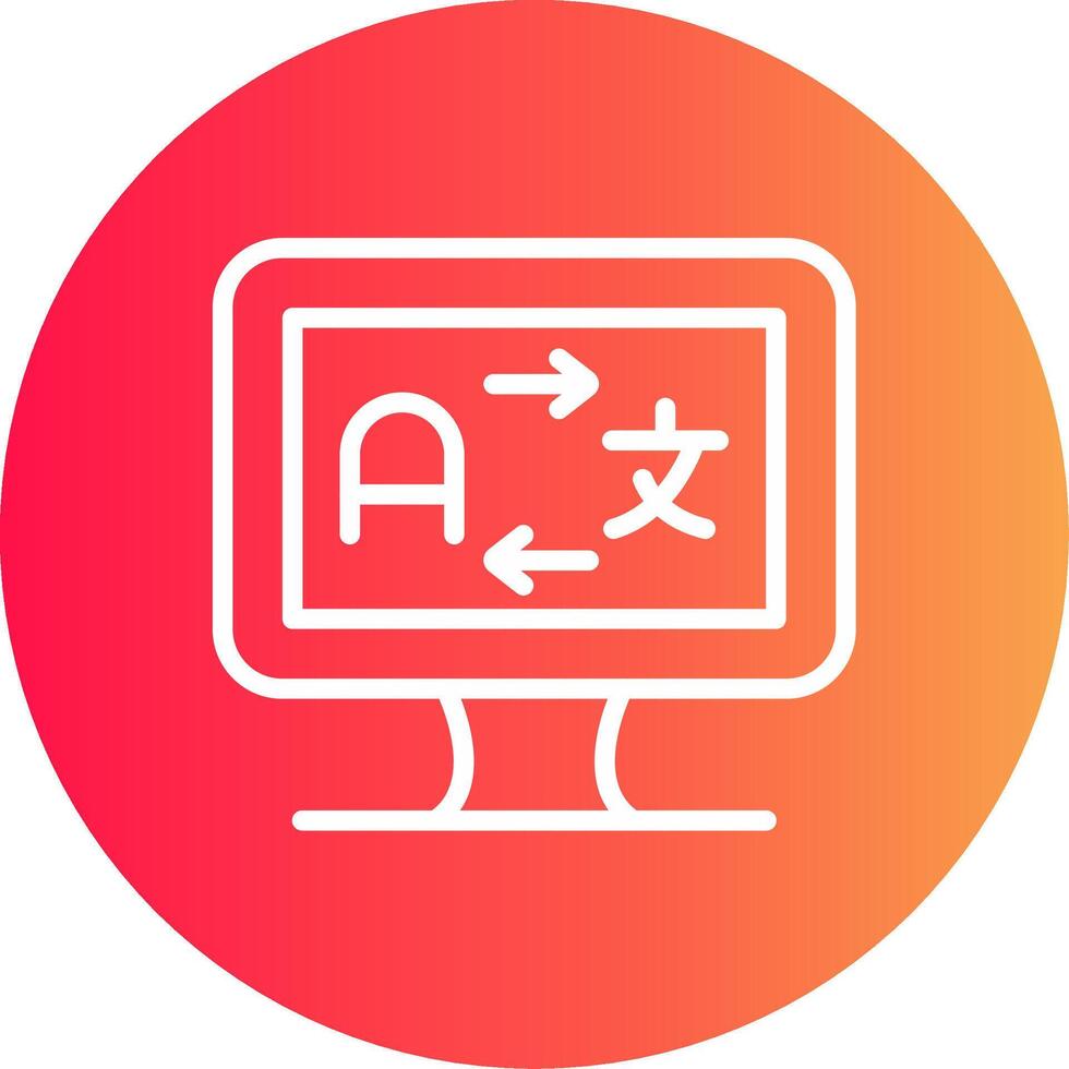 Online Language Teacher Creative Icon Design vector