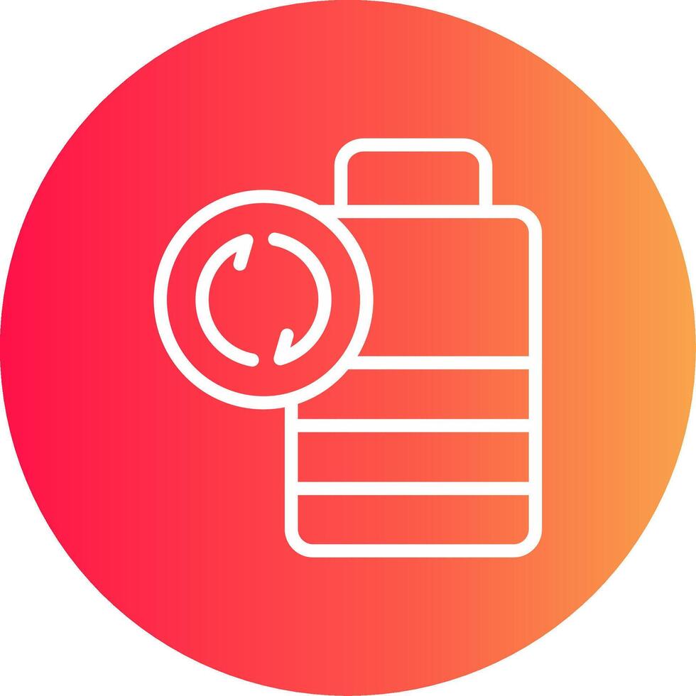 Battery Recyclings Creative Icon Design vector