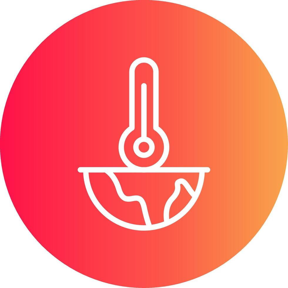 Global Warming Creative Icon Design vector