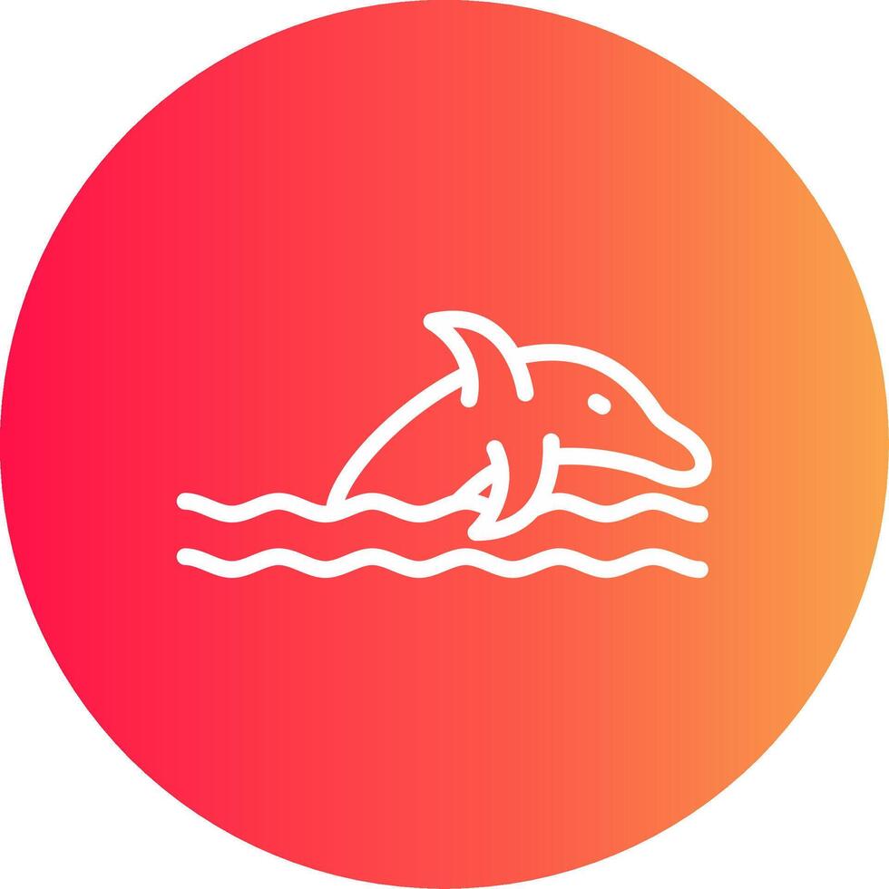 Dolphin Creative Icon Design vector