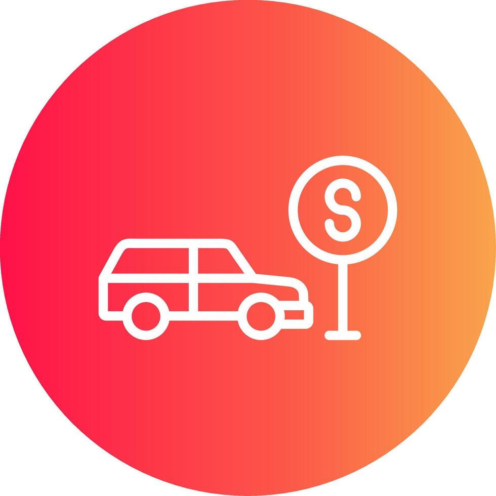 Taxi Stop Creative Icon Design vector