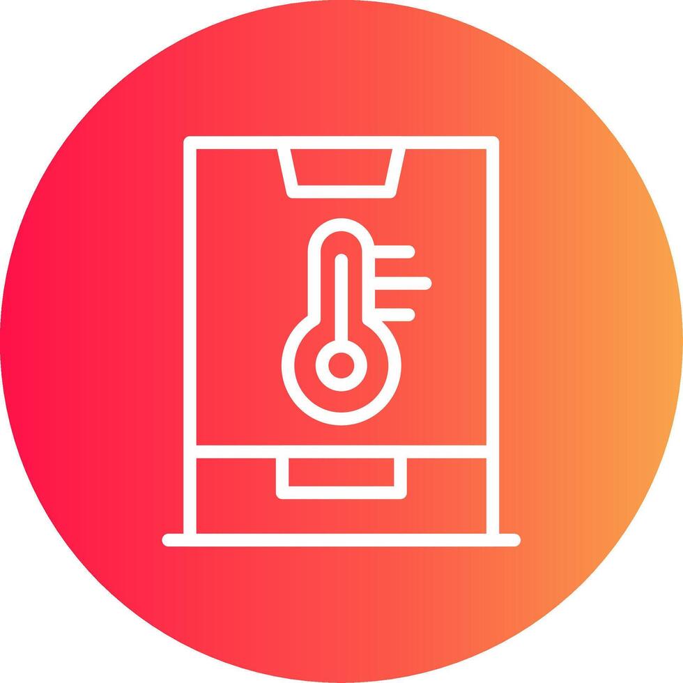 Smart Temperature Creative Icon Design vector