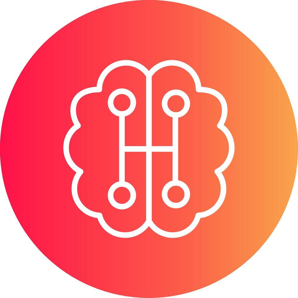 Humanoid Robot Creative Icon Design vector
