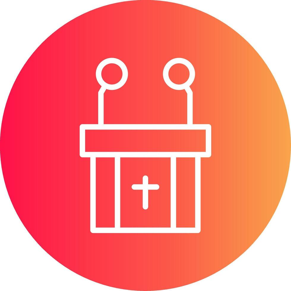 Pulpit Creative Icon Design vector