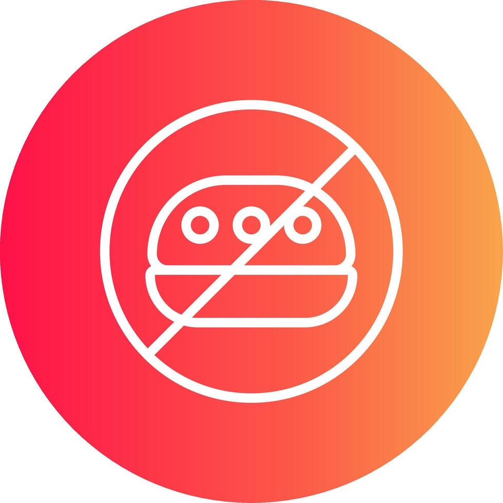 No Food Creative Icon Design vector