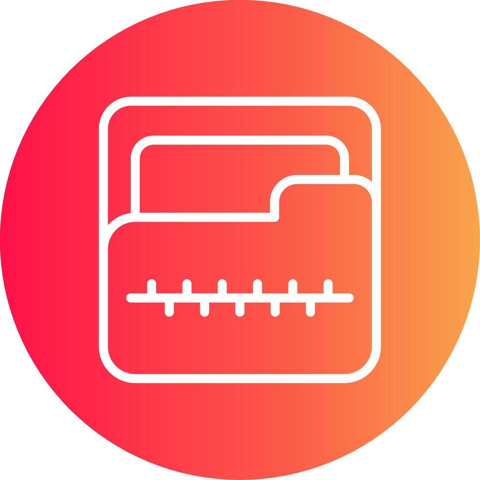 Zip Folder Creative Icon Design vector