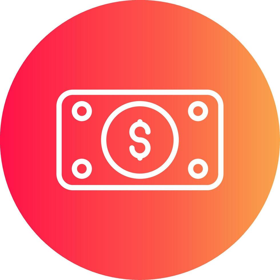 Money Bill Wave Creative Icon Design vector