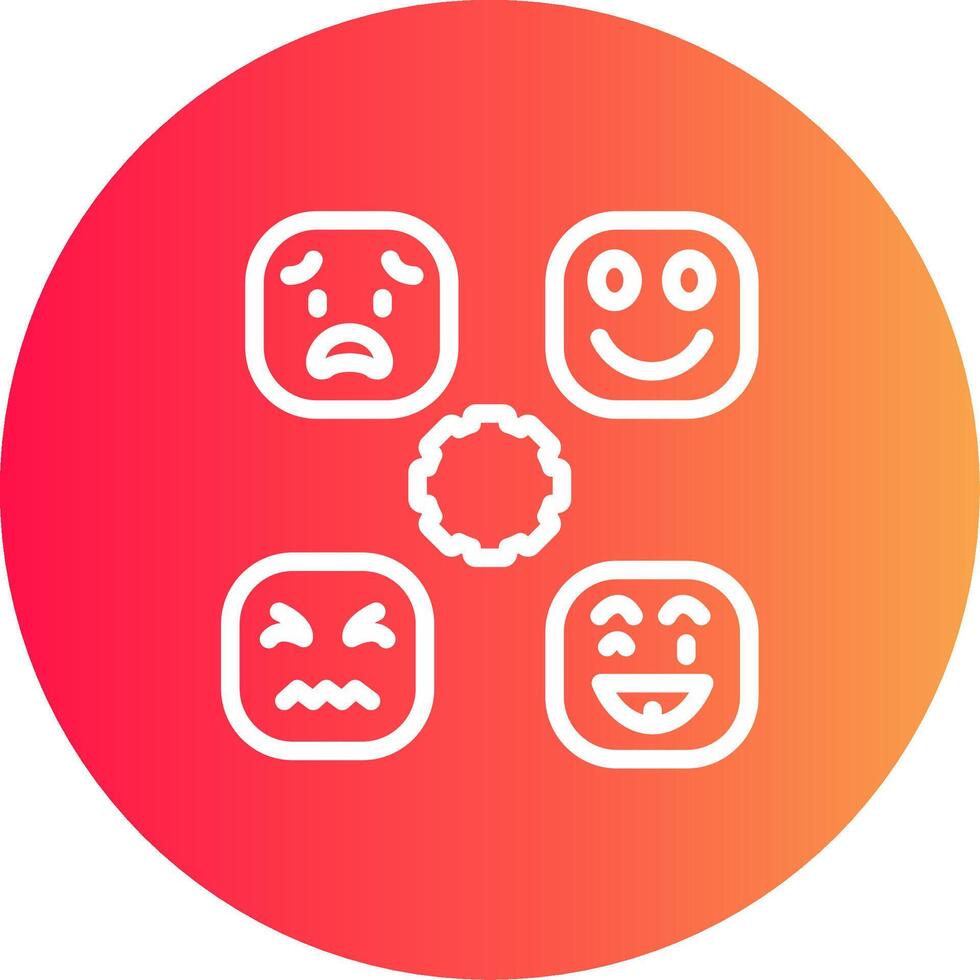 Perceiving Emotions Creative Icon Design vector