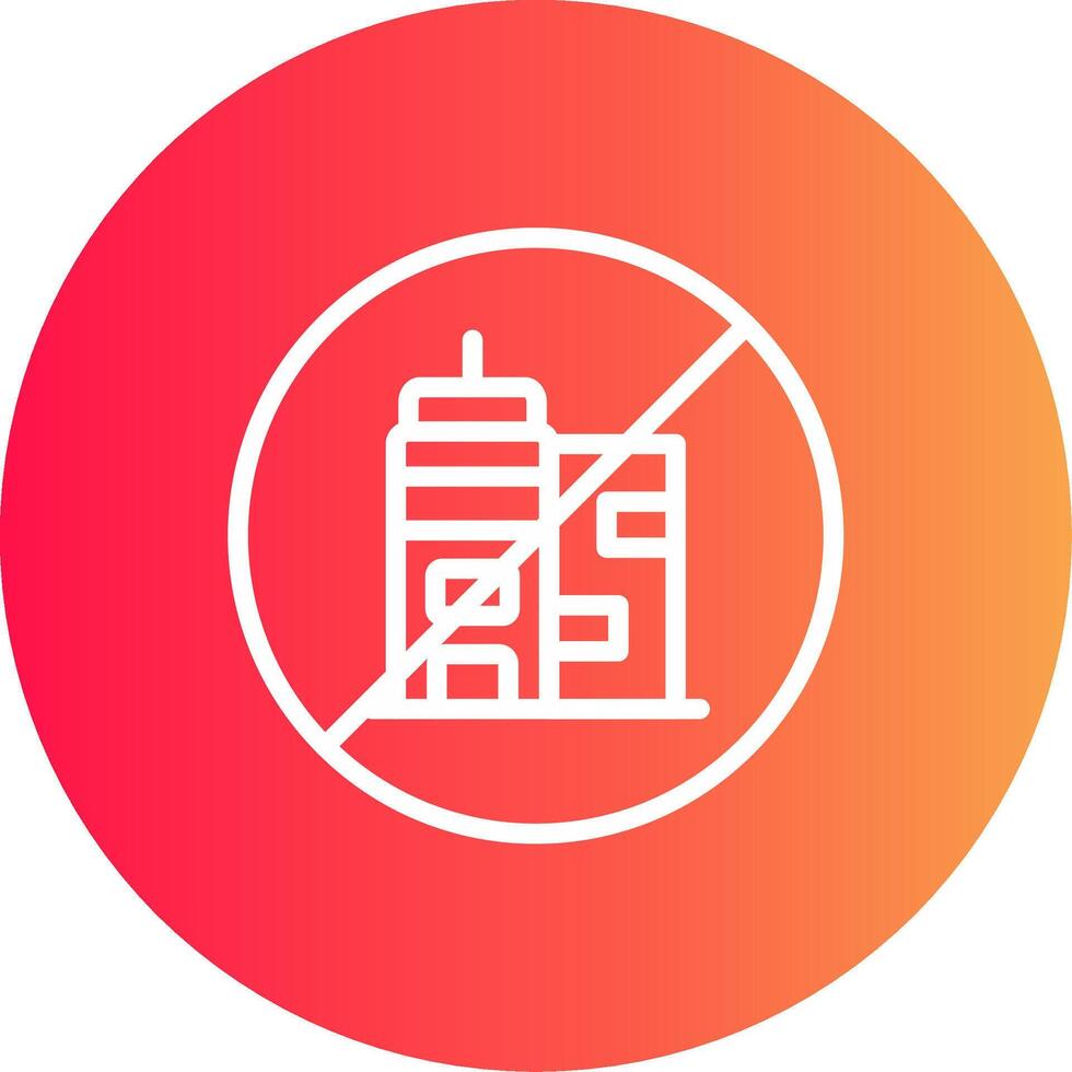 No Commute Creative Icon Design vector