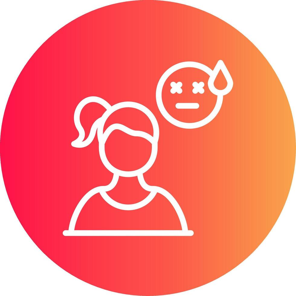 Exhausted Creative Icon Design vector